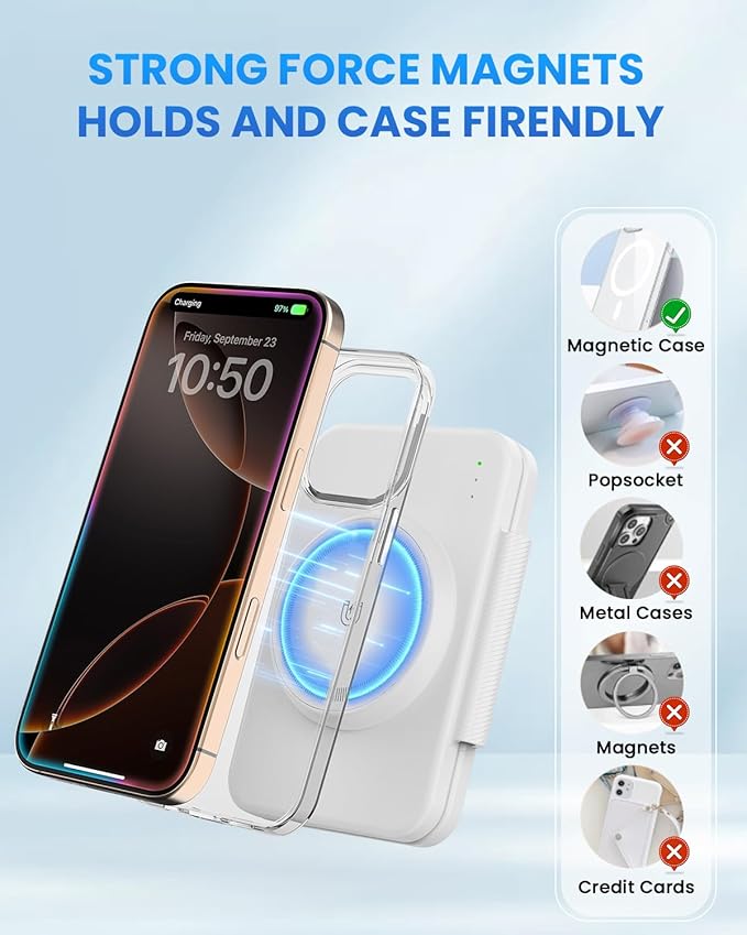 Wireless Charging Station for Mag-Safe Charger: JoyGeek Fast Wireless Charger Pad for iPhone 16/15/14/13/12 Series -Travel Stand for Apple Watch 10-2 - Air-Pods 4/3/2/Pro