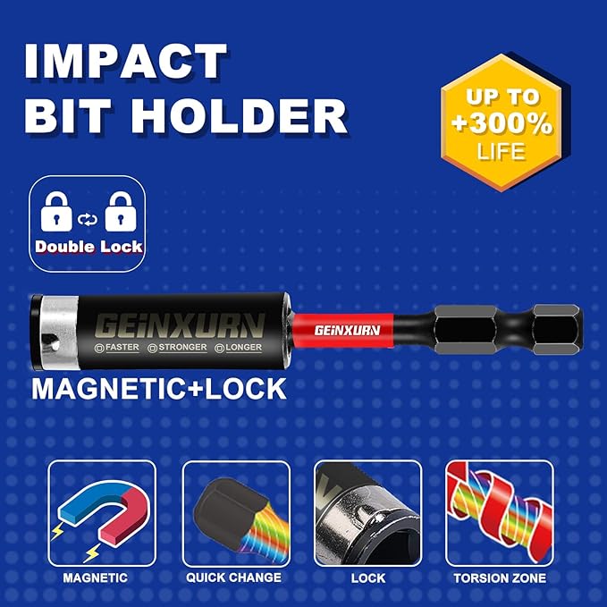 30Pieces Impact Security Torx(T7-T40) Screwdriver Bit Set, Magnetic Multi-Hollow Torx Head Bits, S2 Alloy Steel Star Bits with 1Pc Impact Bit Holder and Storage M-Box