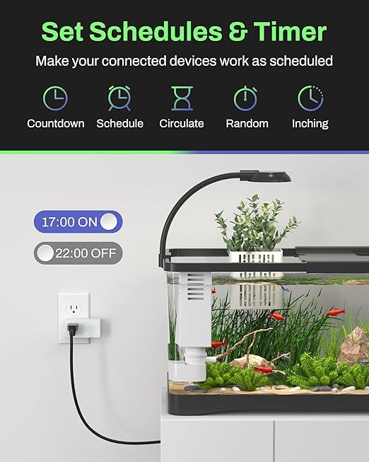 BN-LINK WiFi & Bluetooth Smart Plug, Heavy Duty Smart Timer Outlet Works with Alexa & Google Home Assistant, Remote & Group Control, No Hub Required, ETL & FCC Certified, 2.4GHz WiFi Only, 4 Pack