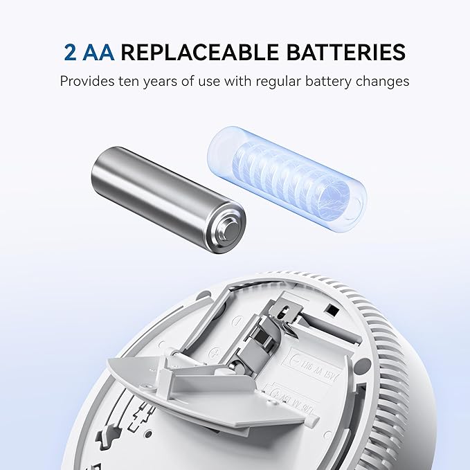 SITERWELL Hardwired Interconnected Smoke and Carbon Monoxide Detector, 10 Year Product Life Alarm Smoke Carbon Monoxide Detector with 2 AA Batteries Back Up, Smoke and CO Detector Voice Alert,3 Pack