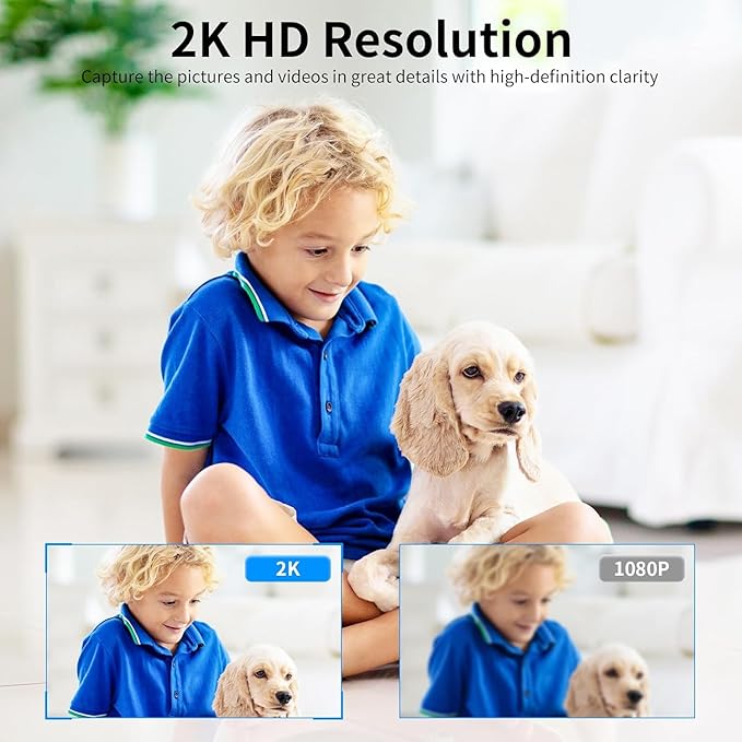 VSTARCAM 5G Indoor Security Camera for Pet Camera, Dual-Band WiFi (2.4GHz/5GHz), 2K UHD Dog Camera w/5× Zoom, Motion Detection, 2-Way Audio, Color Night Vision, Cloud & SD Card Storage, Works w/Alexa