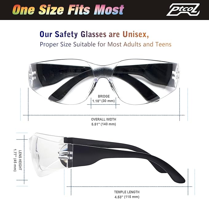 28 Pack Safety Glasses BLACK Frame (Bulk Pack of 24+4) Unisex Clear Anti-Scratch Protective Goggles Impact Resistant Lens Eyewear with ANSI Z87.1 Certified for Construction, Shooting and Laboratory
