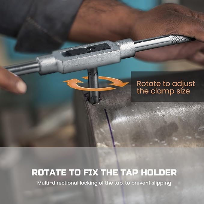 60pcs SAE & Metric Tap and Die Set, Metric Standard Rethreading Tool Kit, Coarse and Fine Threads for Cutting External and Internal Threads, Essential Repair Tool Kit with Storage Case