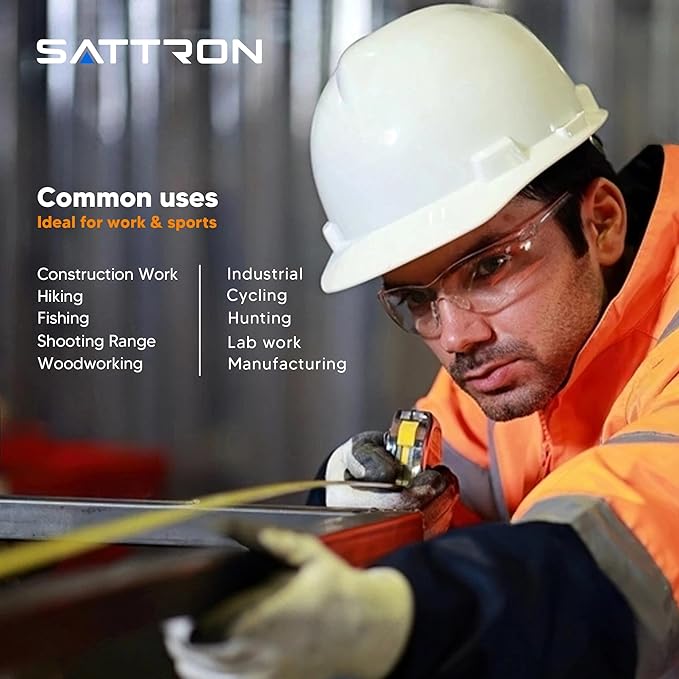 Clear Safety Glasses 24pk, Protective Eyewear UV Protection ANSI Z87.1, Safety Goggles Scratch& Impact Resistant Eye Protection for Men Women Work Construction Lab Clear& Blue Frame