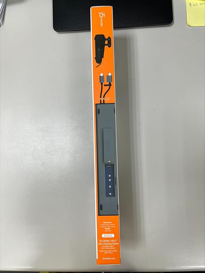 j5create USB C Dual 4K 60Hz Display Docking Station (12-in-1), Built-in M.2 SSD Slot, HDMI, DisplayPort, 10Gbps USB-A, Card Reader, PD 100W, Ethernet, for 2021 MacBook Pro (JCD552)