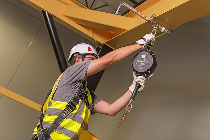 Guardian 42001 Velocity Class 1 Cable Self-Retracting Lifeline (SRL) with Carabiner | 20 ft | Class 1 | ANSI and OSHA Compliant