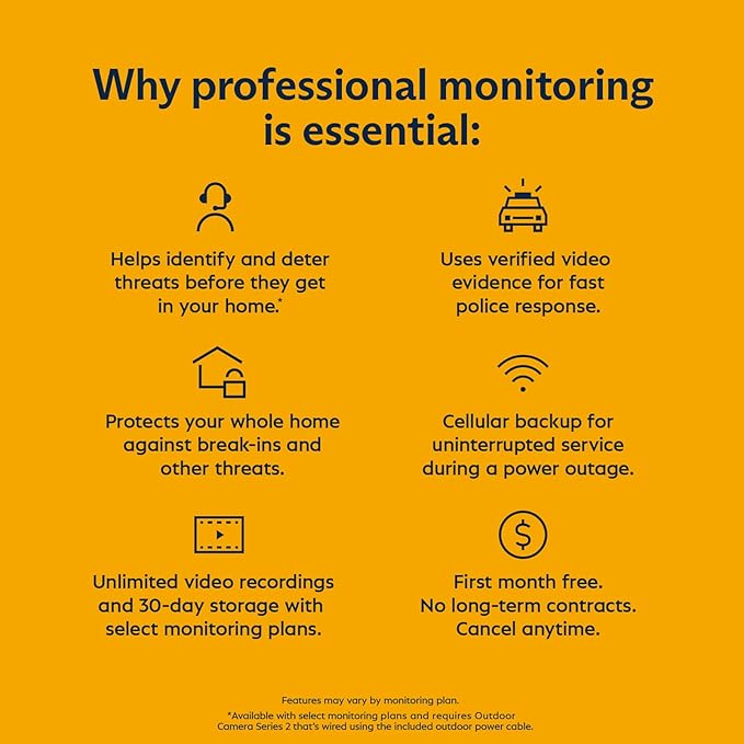 SimpliSafe 7 Piece Wireless Outdoor Camera Home Security System - Optional 24/7 Professional Monitoring - No Contract - Compatible with Alexa and Google Assistant