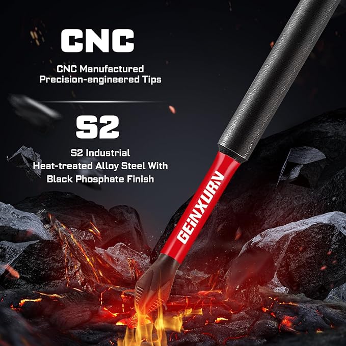 20Pack PH2 6 Inches Impact Tough Anti-Slip Screwdriver Bits, #2 Phillips 1/4 Inch Hex Shank Magnetic Tips Long Cross Screwdriver Bits Set, Bulk