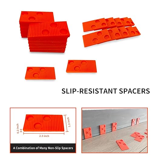 Laminate Flooring Tools Wood Flooring Installation Kit, Vinyl Flooring Tools with 40 Pieces Spacers and Mallet, Soft Pads, Heavy Duty Pull Bar, Tapping Block (44-Soft Pads Pull Bar)