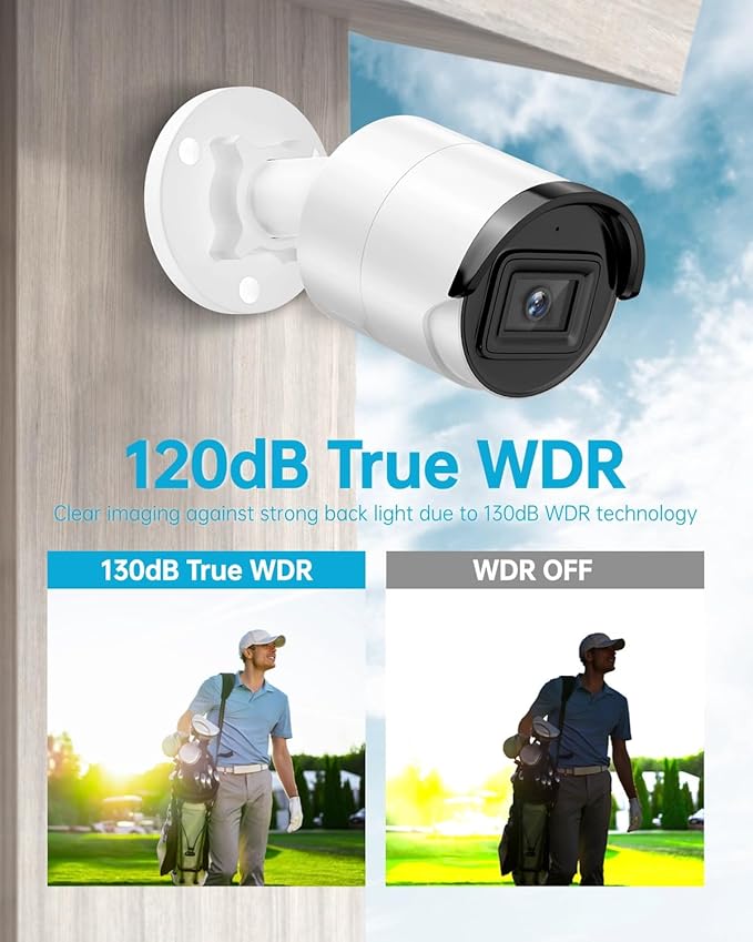 4K 8MP AcuSense PoE IP Camera Outdoor Indoor, PoE Bullet Network Camera with Human/Vehicle Detection, H.265+, IP67 Waterproof, 2CD2083G2-I 2.8mm