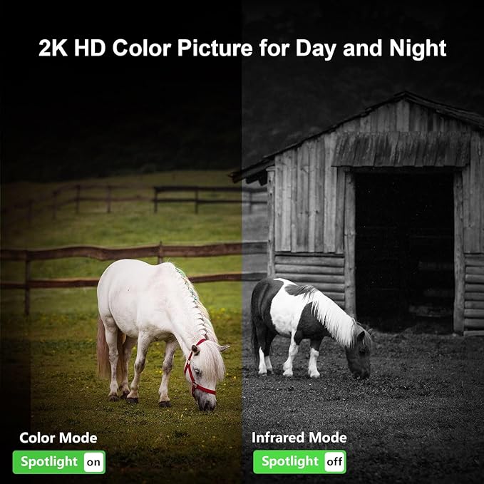 4G LTE Cellular Security Camera No Internet Needed, Solar No wifi Security Camera Outdoor Wireless With SIM Card Jobsite, 2K Color Night Version, 360 Live View, Motion Detection, 2-Way Audio, 2 Packs