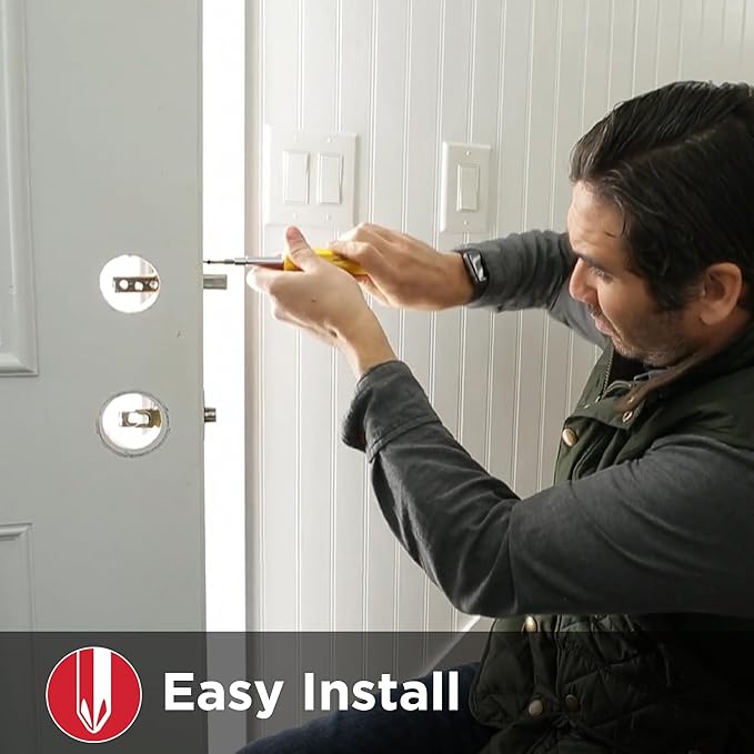 Kwikset SmartCode 270 Keyless Electronic Keypad Deadbolt with San Clemente Entry Handleset, Auto Door Lock, SmartKey Re-Key Security, Contemporary, Matte Black