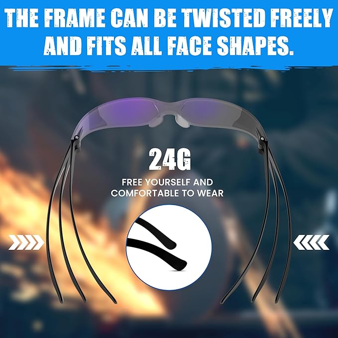 Work Safety Glasses For Men | Ansi Z87 Certified Safety Goggles For Shooting Range | Anti-Scratch Outdoor Glass