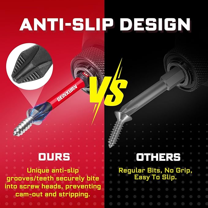 30Pieces Magnetic #2 Phillips 2 in. Hex Anti-Slip Screwdriver Bits, 1/4 Inch Hex Shank Impact Tough PH2 Cross Screwdriver Bits Set