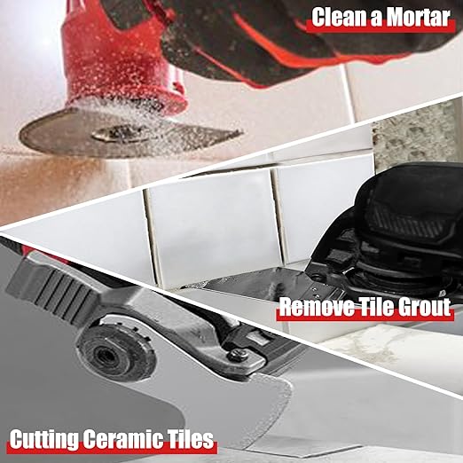5 Pack Diamond Oscillating Tool Blades, Professional Multitool Blades, Grout Removal Blade for Oscillating Tool