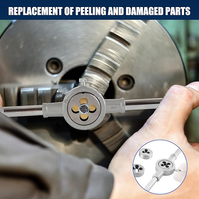 84pc Tap and Die Set in SAE & Metric Sizes, Standard Tap Set and Die Tool Set for Threading and Rethreading Internal and External Threads, M3-M12 Thread Repair Kit