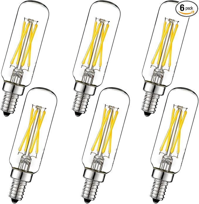 LiteHistory E12 led Bulb 6W Equivalent E12 Candelabra Bulb 60 watt Neutral White 4000K AC120V 600LM Dimmable T6 T25 for Chandeliers,Ceiling Fan and Wall sconces Pack of 6