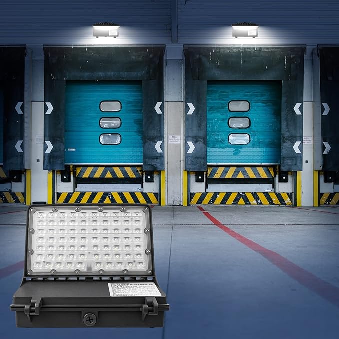 OSTEK 120W/100W/80W/60W Power Selectable LED Wall Pack Light with Photocell Full Cut-Off 16000LM 5000k, Outdoor Area Full Cutoff Wall Pack led Fixture IP65, UL, DLC