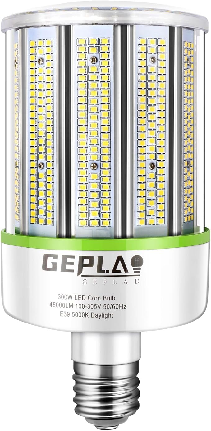 1000W Equivalent LED Corn Bulb, 300W E39 Mogul Base Bulbs,42,000 Lumen Replacement Metal Halide/HID/HPS Bulb,5000K Daylight for Garage Warehouse Parking Light(Non-Dimmable)
