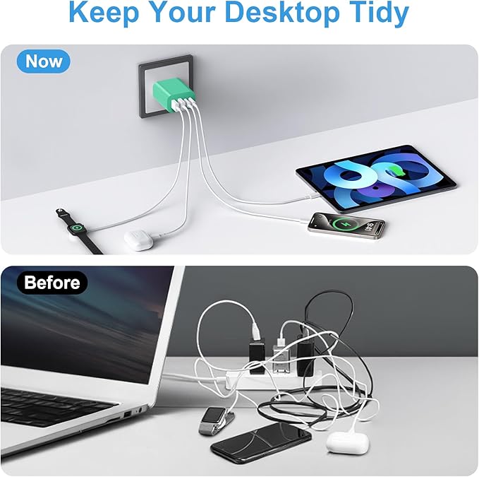 USB C Charger Block,40W USB C Charger Cube,Type C Charging Block,USB Wall Chargers Dual Port PD+QC Charging Cube for iPhone 16 15 14 13 12 11 Pro Max XS,iPad, Samsung Phone,Tablet(Green)