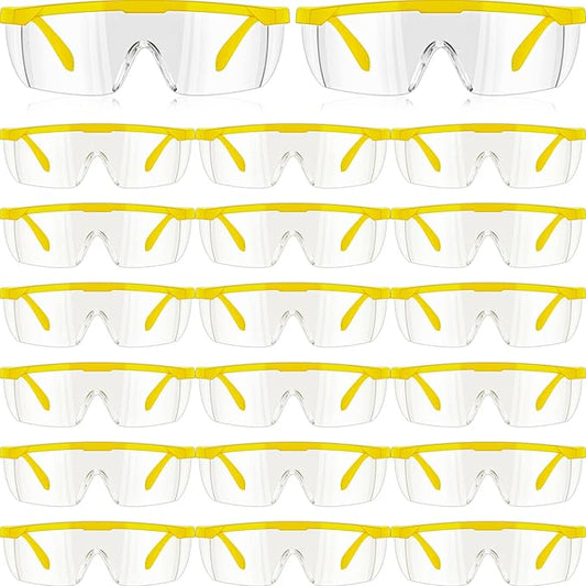 Kigeli 20 Pairs Safety Goggles over Glasses Lab Goggles Anti Fog Scratch Adult Protective Eyewear for Classroom Work