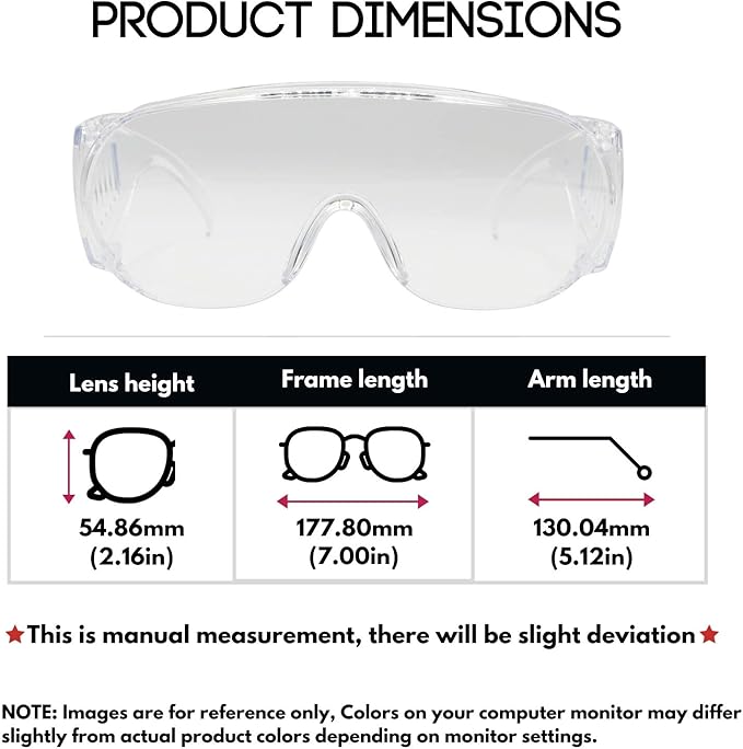 X Power Square and Oval Anti-Fog Safety Goggles Double Sides Anti-Fog (Made in Taiwan)