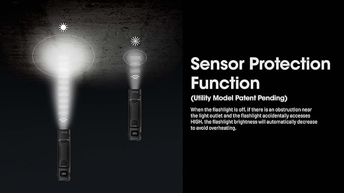 Nitecore EDC29 EDC Tactical Flashlight, 6500 Lumen USB-C Rechargeable Slim Flat Shape with Spotlight Floodlight Strobe Modes Digital Display Sticker