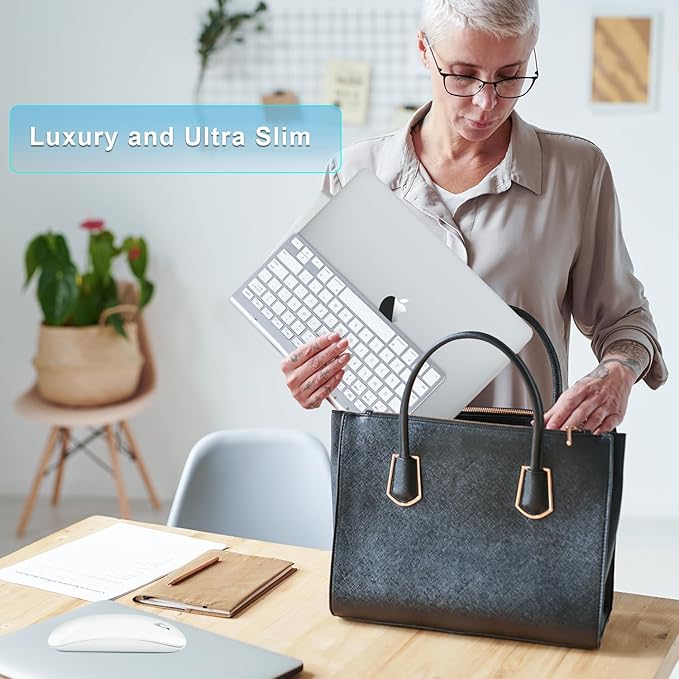 Wireless Keyboard and Mouse Compatible with iMac MacBook Air/Pro (Bluetooth and USB)