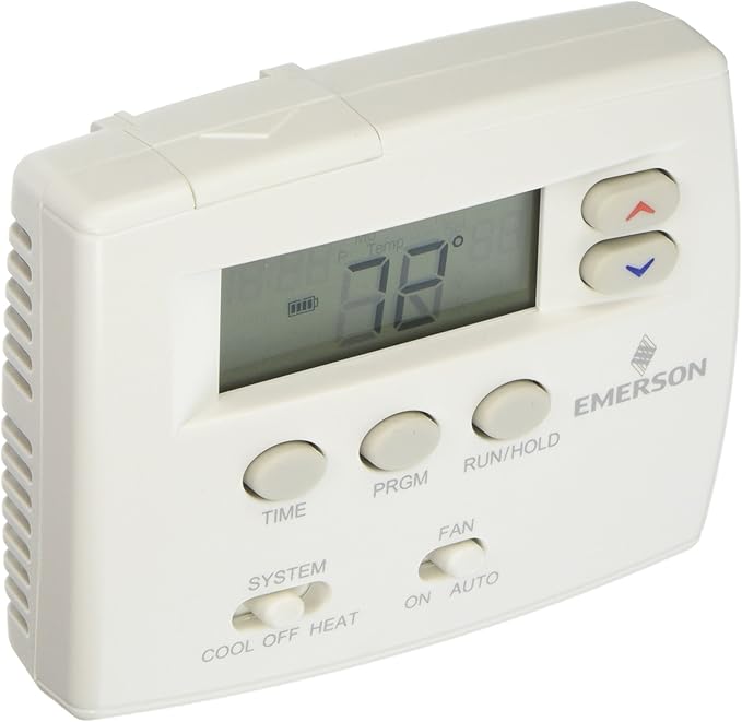 White Rodgers Emerson 1F80-0224 Single Stage 24 Hour Programmable Thermostat,Blue