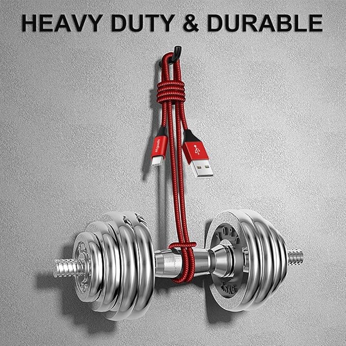 etguuds USB to USB C Cable 3.3ft, 2-Pack USB A to Type C Charger Cord Fast Charging for Samsung Galaxy A15 A25 A35 A55 A54, S24 S23 S22 S21 S20 S10 S10E, Note 20 10, Moto G, for iPhone 16 15, Red