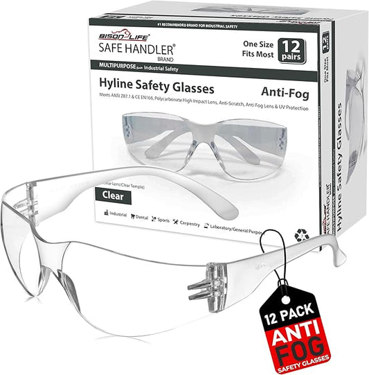 Hyline Anti-Fog Color Safety Glasses Variety, Impact Resistant, Polycarbonate, Anti-Scratch