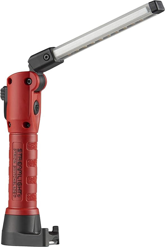 Streamlight 74851 Strion Switchblade 500-Lumen Rechargeable Multi-Function Compact Work Light with 120V/100V AC 1 Holder Charger, Red