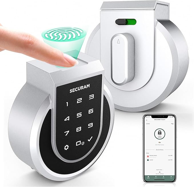 Touch Fingerprint Smart Lock, Keyless Entry Door Lock for Front Door, WiFi Door Lock, App Remote Control, Voice Control via Alexa or Google, Silver