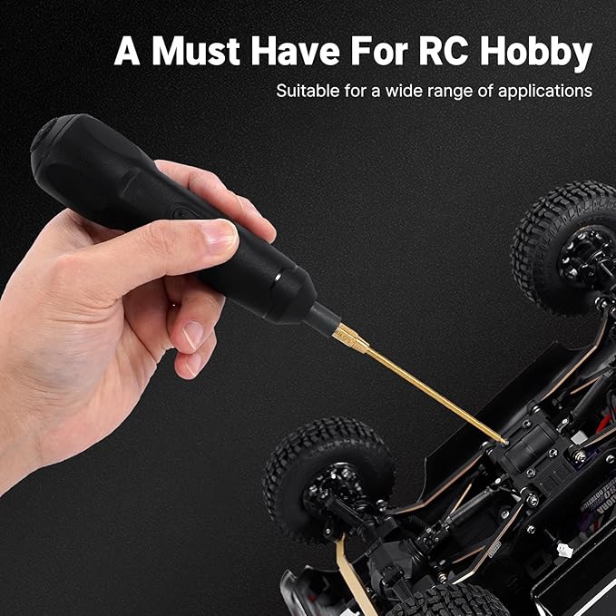 INJORA Electric Screwdriver Cordless, 8-Bit System, Hex & Phillips Screwdriver Tool Set, RC Car Tools Kit For 1/18 1/24 Scale Crawler Cars