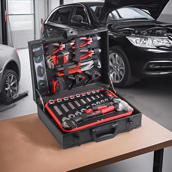 Tool Set –248pcs Comprehensive Mechanic Tools Kit with Durable Aluminum Box for Home & Professional Use