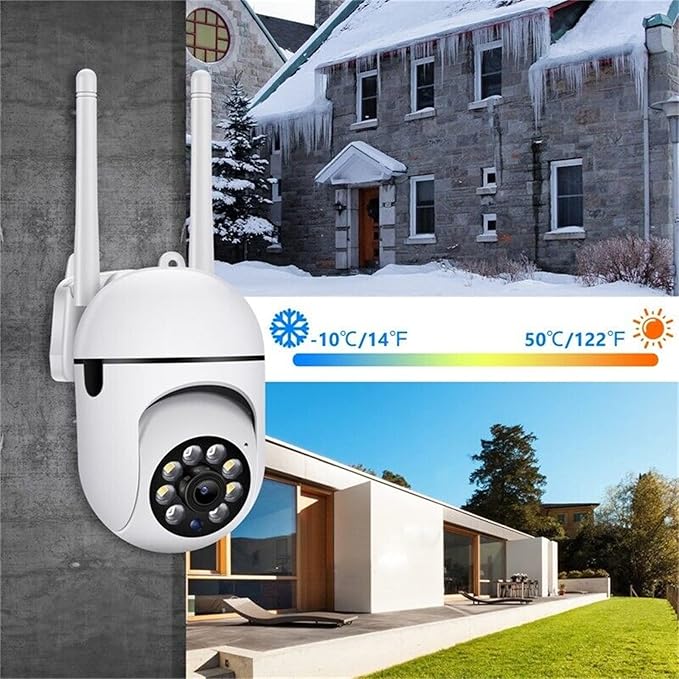 Security Cameras,2.4GHz & 5G WiFi Cameras Home Security,1080P Dome Surveillance Cameras 360° View,Waterproof Security Camera with Motion Detection,2-Way Audio (1PC) 178x102x69mm/7x4x2.7inch