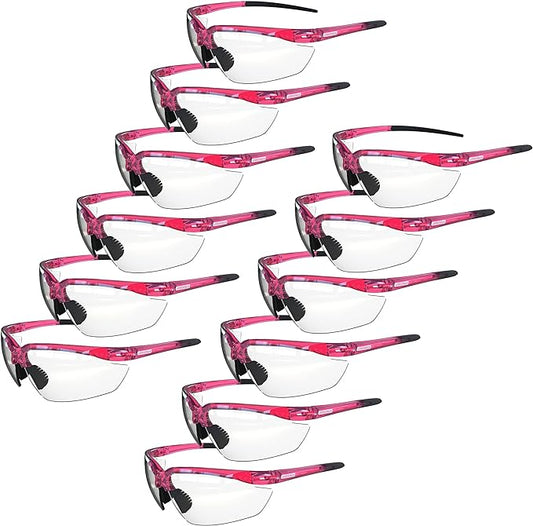 JORESTECH Safety Eyewear, ANSI Z87+ Impact Resistant Polycarbonated Eye Protection Safety Glasses, pack of 12