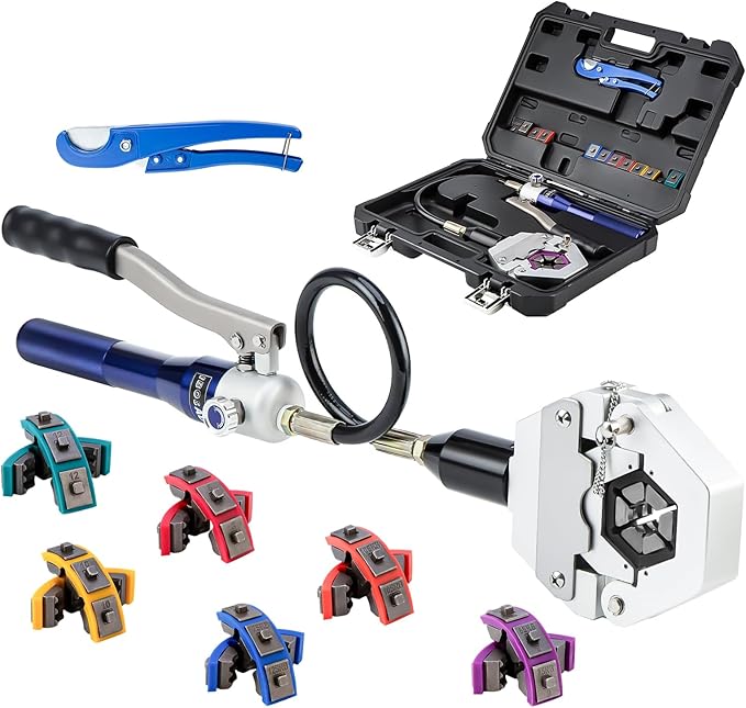 IBOSAD Hydraulic Hose Crimper Hydra-Krimp 71500 Manual A/C Hose Crimper Kit Air Conditioning Repair Handheld Hydraulic Hose Crimping Tool,Suit for Narrow Space