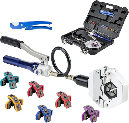 IBOSAD Hydraulic Hose Crimper Hydra-Krimp 71500 Manual A/C Hose Crimper Kit Air Conditioning Repair Handheld Hydraulic Hose Crimping Tool,Suit for Narrow Space