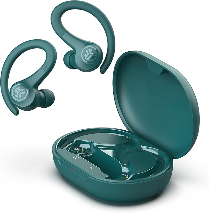 JLab Go Sport+ Wireless Workout Earbuds Featuring C3 Clear Calling, Secure Earhook Sport Design, 35+ Hour Bluetooth Playtime, and 3 EQ Sound Settings (Teal)