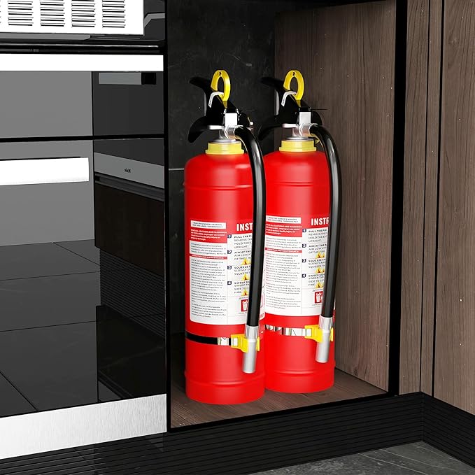 ABC Dry Powder Fire Extinguisher, 4.4 lb – 2-A:10-B：C Rated for Home, Office & Vehicle, Quick Release, Easy-Grip Handle, Ideal for Electrical & Grease Fires, Car Extinguisher, Model FF2KG