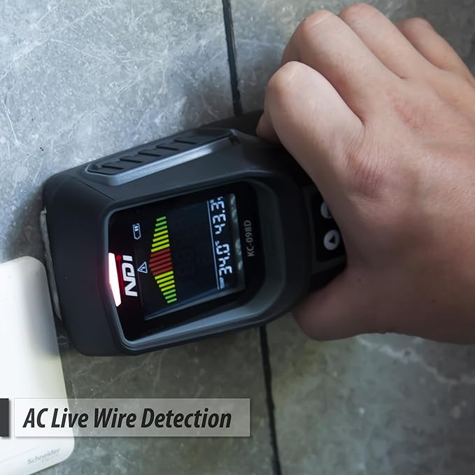 NDI 5‑in‑1 Stud Finder Wall Scanner with Laser Liner – Precise Stud, Metal, Pipe & Live Wire Detection + Moisture Scan & Laser Guide