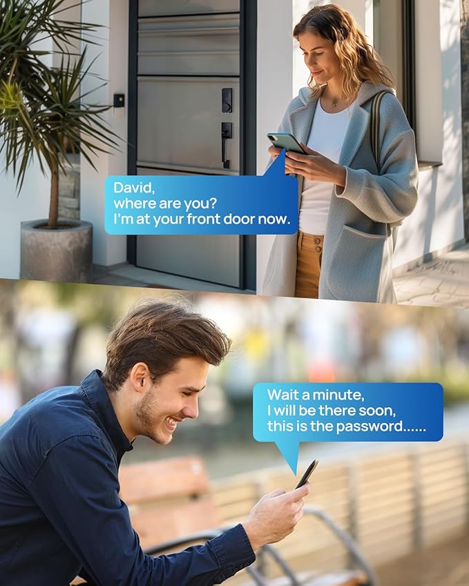 BlackSmith Keyless Entry Door Lock 0.1s Unlock Smart Door Locks for Front Door Set with Front Door Handle, App Unlock, Easy Installation for Front Doors, Hotels, Vacation Rental Homes, Property