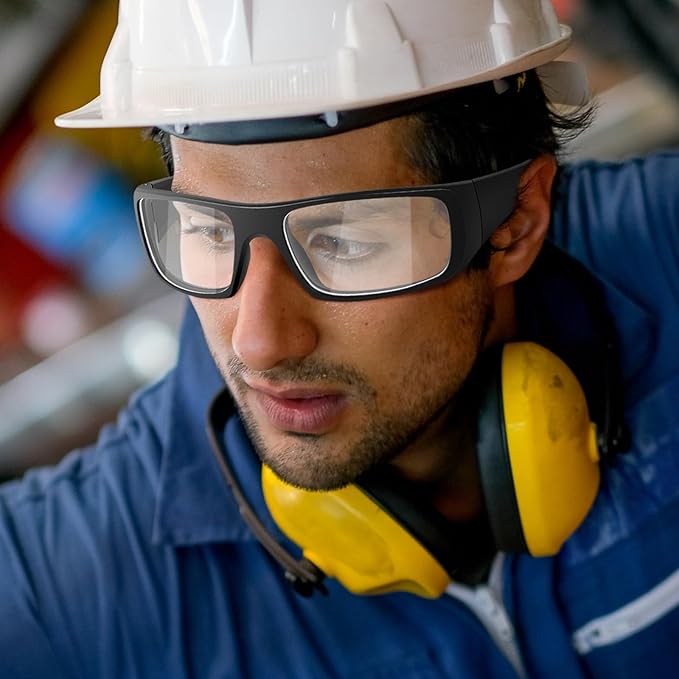 OXG Safety Glasses Protective Eyewear Men Women, ANSI Z87.1 Work Glasses Scratch Impact Resistant for Industrial Shooting