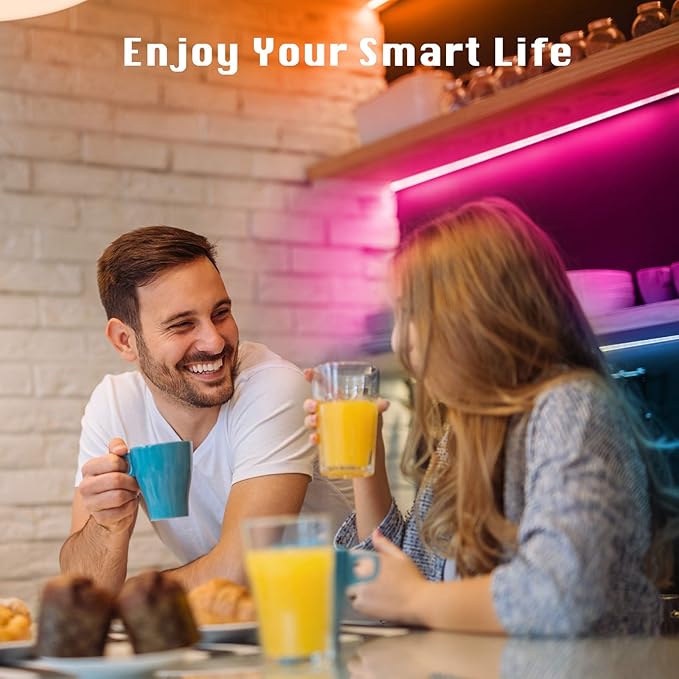 dalattin Bluetooth Led Lights for Bedroom 100ft,Smart Led Strip Lights with App Control Remote Control, RGB LED Light Strips,Music Sync Color Changing Room Decoration Party, (2 Rolls of 50ft)