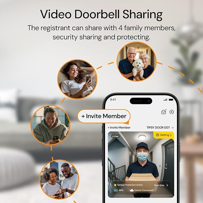 2025 Newly Video Doorbell Camera Wireless with Solar Powered and Battery, AI Motion Detection, 3280ft Wireless Long Range Signal, HDR Ultra-Clear 2.4g & 5g Video Doorbells Camera with Chime