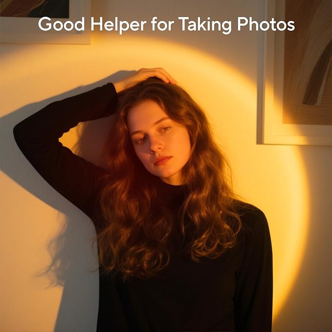 Sunset Lamp Projector for Girls, Sunset Red Color Led Lamp Mood Lighting Night Light, 180° Adjustable Sunset Lamps for Living Room Decor/Home Decor/Bedroom Decor/Christmas Gifts/Party