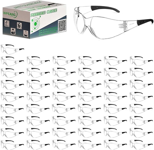 Safety Glasses ANSI Z87.1 Certified - Scratch-Resistant Protective Eyewear for Men & Women, Ideal for Construction & Shooting