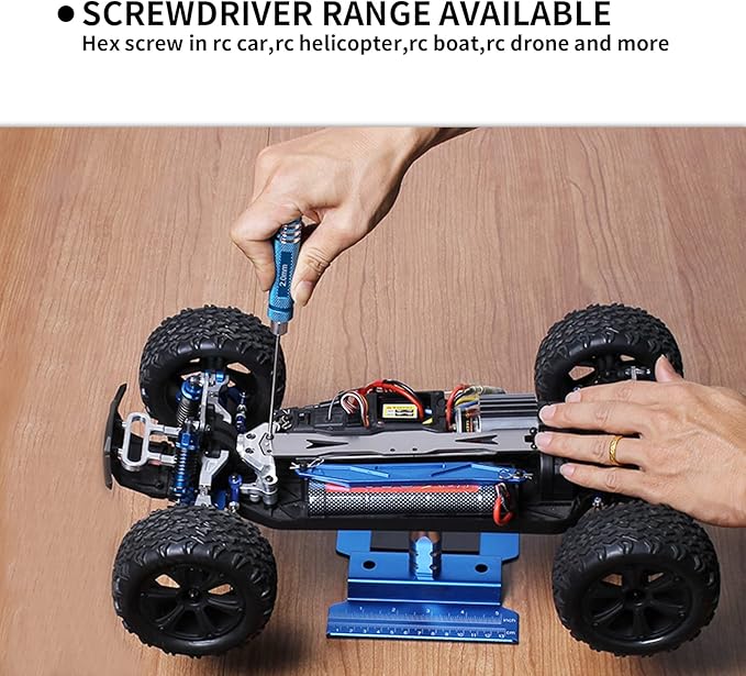 13-in-1 RC Tools Kits Box Set, RC Screw Kit, Hex Phillips Flat Nut Drivers, Pliers, Wrench, Repair Tools Screwdriver Set for Traxxas Arrma Axial Redcat Losi RC Model Car Drone Boat