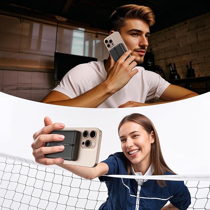 Magnetic Portable Charger, 16800mAh Wireless Power Bank, with 20W USB-C Fast Charging and LED Digital Display Magnetic Battery Pack, Compatible with iPhone 17/16/15/14/13/12 Full Series (2025)